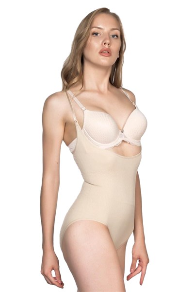 Seamless Dikişsiz Göğüsü Açık Lohusa Body Slip Korse