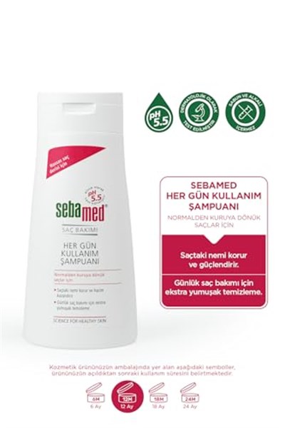 Sebamed Besleyici Onarıcı Kuru ve Hassas Saç Tipine Özel Her Gün Kullanım Günlük Saç Bakım Şampuanı 400ml - Seçenekler: 200ml, 400ml, 400ml (2 paketi), 400ml (3 paketi)...