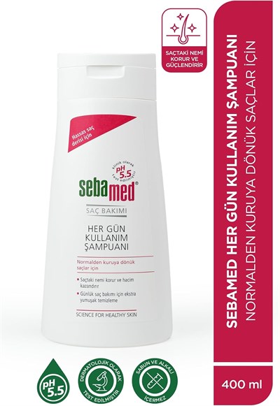 Sebamed Besleyici Onarıcı Kuru ve Hassas Saç Tipine Özel Her Gün Kullanım Günlük Saç Bakım Şampuanı 400ml - Seçenekler: 200ml, 400ml, 400ml (2 paketi), 400ml (3 paketi)...