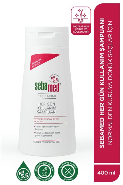 Sebamed Besleyici Onarıcı Kuru ve Hassas Saç Tipine Özel Her Gün Kullanım Günlük Saç Bakım Şampuanı 400ml - Seçenekler: 200ml, 400ml, 400ml (2 paketi), 400ml (3 paketi)...