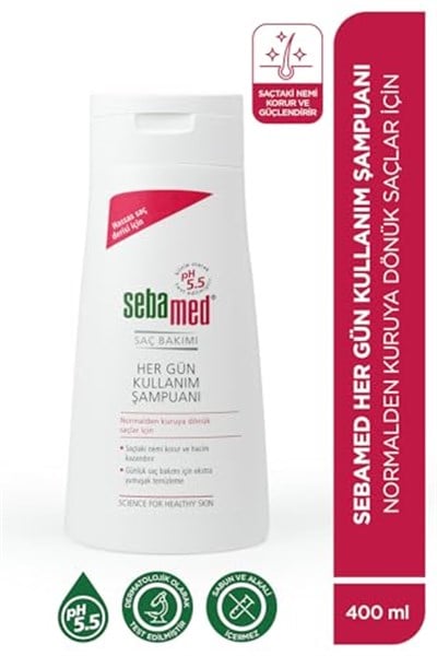 Sebamed Besleyici Onarıcı Kuru ve Hassas Saç Tipine Özel Her Gün Kullanım Günlük Saç Bakım Şampuanı 400ml - Seçenekler: 200ml, 400ml, 400ml (2 paketi), 400ml (3 paketi)...