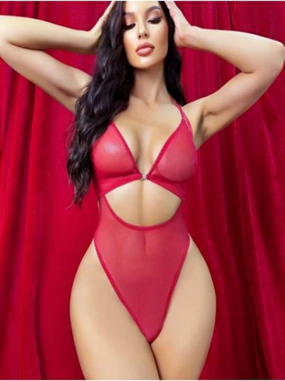 secret night tüllü gögüs dekolteli kırmızı body gecelik babydoll jartiyer-1