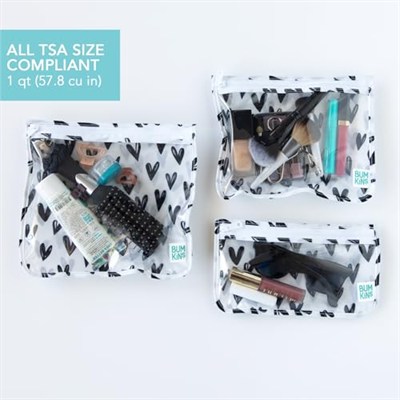 Şeffaf pencereli seyahat çantası (3lü paket), Hearts., 3’lü paket, Bumkins