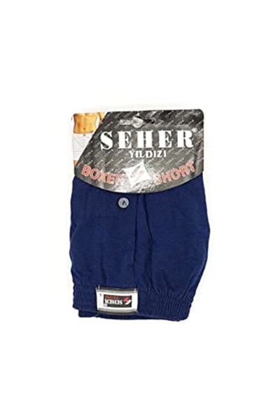 Seher 5 Adet Lacivert Renk Penye Boxer Mavi L