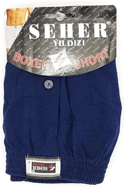 Seher 5 Adet Lacivert Renk Penye Boxer Mavi L