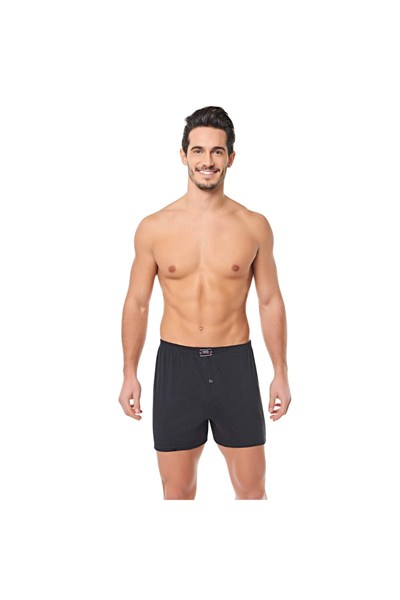 Seher 6 Adet Siyah Renk Penye Boxer Siyah L