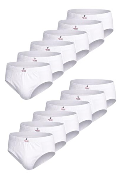 Seher Yıldızı 12li Erkek Pamuklu Beyaz Slip Külot SER0005