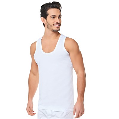 Seher Yıldızı 3 Adet Seher Yıldızı Beyaz Renk Penye Atlet Beyaz 2XL