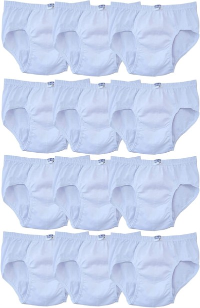 Seher Yıldızı Erkek Çocuk Slip Külot Beyaz 12 li Paket Beyaz 9-10 yaş