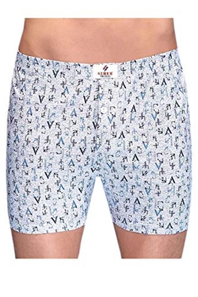 Seher Yıldızı Erkek Desenli Pamuklu Boxer Don 6 Lı Paket