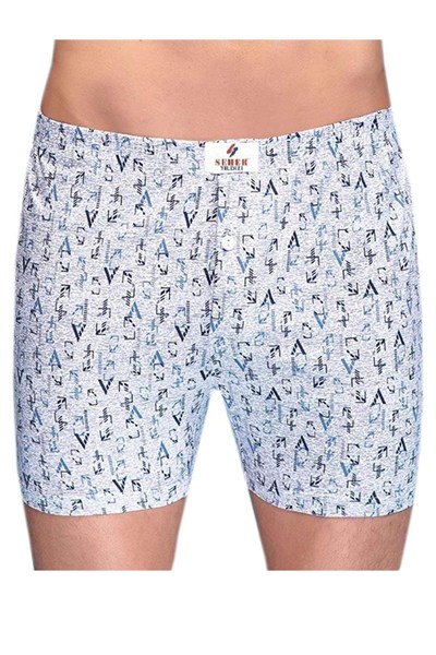 Seher Yıldızı Erkek Desenli Pamuklu Boxer Don 6 Lı Paket