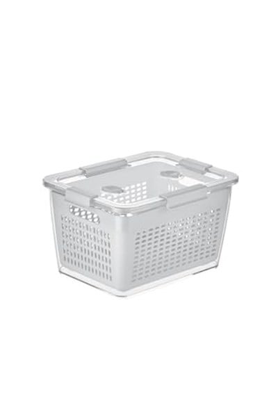 Selka Home - Lavin 4 Litre Açık Gri Saklama Kabı