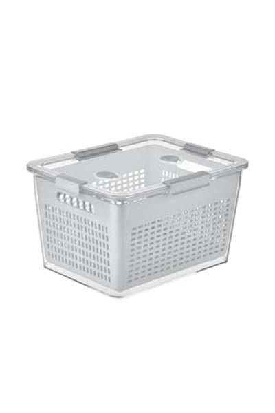Selka Home - Lavin 7 Litre Açık Gri Saklama Kabı