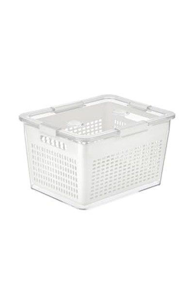 Selka Home - Lavin 7 Litre Açık Gri Saklama Kabı