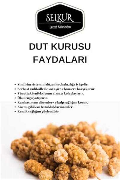 SELKUR Kuru Dut 200gr Dut Kurusu Ulukale (DOĞAL KURUTULMUŞ,KATKISIZ)