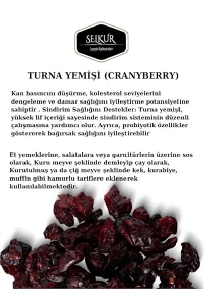 SELKUR Yaban Mersini 200gr 1.kalite (CRANBERRY)