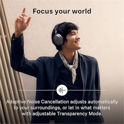 Sennheiser Momentum 4 Wireless - Kablosuz Kulak Üstü Bluetooth Kulaklık - ANC, 60 Saate Kadar Dinleme Süresi, Transparan Duyma Özelliği, Bluetooth 5.2 - Beyaz