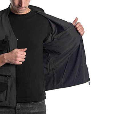 Şensel, Çok Cepli Yelek, Gri-Siyah -118E1337- Dört Mevsim-Vest