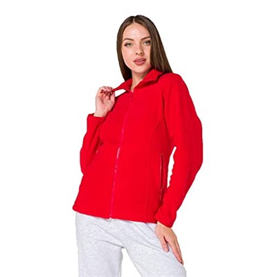 Şensel, Kadın Polar Mont, Kırmızı -99E302- Cepli, Outdoor