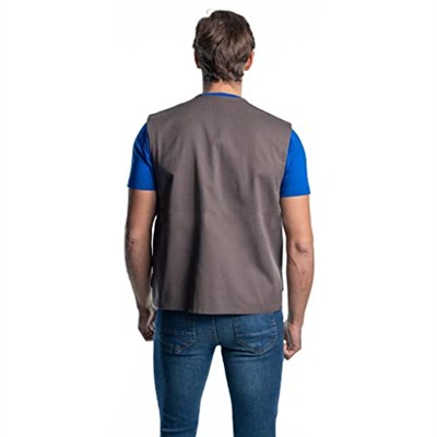 Şensel, Yelek, Gri-Saks -118E3596- Dört Cepli, Mevsimlik Gri Koyu 3XL