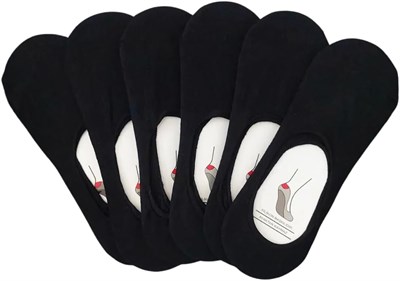 Sensu Babet Unisex Ayaktan Kaymayan 6Lı Görünmez Çorap