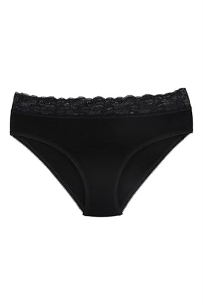 Sensu Kadın Bambu Kumaş Beli Dantelli Slip Külot 3Lü Paket Set Kts1095,Model4 S
