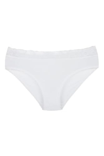 Sensu Kadın Bambu Kumaş Beli Dantelli Slip Külot 3Lü Paket Set Kts1095,Model4 S