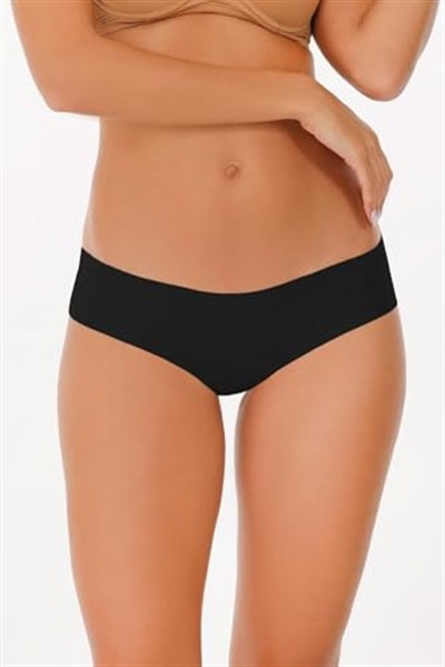 Sensu Kadın Brazilian Lazer Kesim Külot 3Lü Paket Set Siyah Kts2113,Siyah S/M