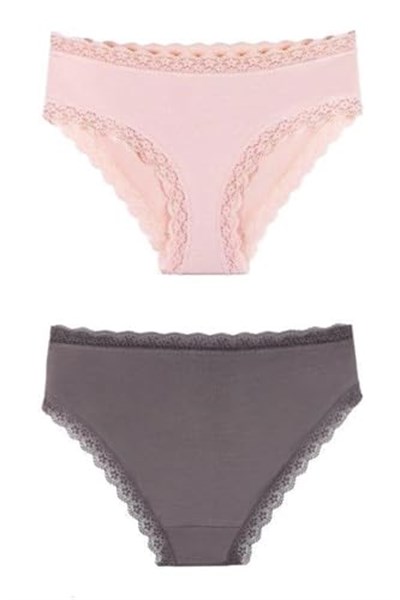 Sensu Kadın Dantelli Karışık Renkler Slip Külot 5l Paket Set KTS3070-5