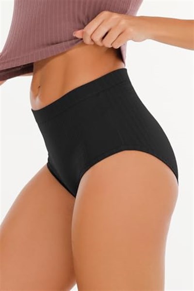 Sensu Kadın Fitilli Soft Renkler 5li Yüksek Bel Külot Set - Kts3054