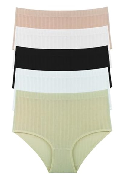 Sensu Kadın Fitilli Soft Renkler 5li Yüksek Bel Külot Set - Kts3054