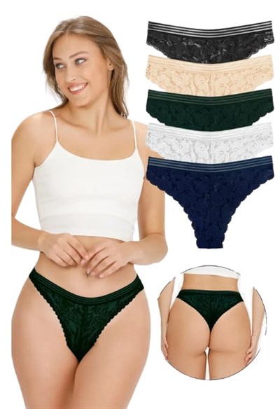 Sensu Kadın Full Dantelli 5Li Külot Paket Set