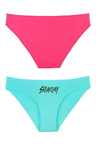 Sensu Kadın Gün Baskılı 7Li Ipli Bikini Külot