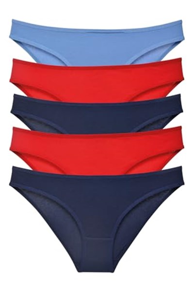 Sensu Kadın Günlük Pamuklu Külot Karışık Renkler Slip 5Li Set - Kts1023
