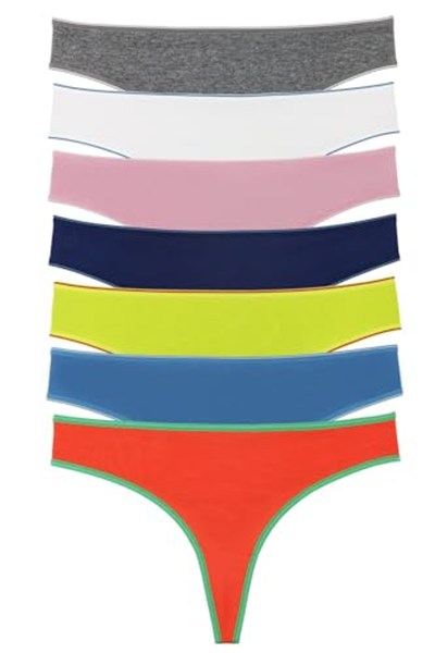 Sensu Kadın Günlük Pamuklu Tanga Külot 7li Paket Set KTS3078 KARIŞIK LARGE