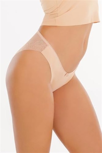 Sensu Kadın Lazer Kesim Brazilian Model Dantel Detaylı 3Lü Külot Set - Kts3106