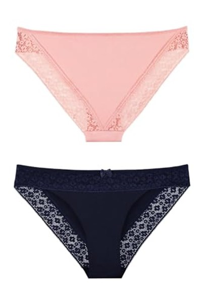 Sensu Kadın Lazer Kesim Dantelli Slip Külot 3Lü Paket Set - Kts3101