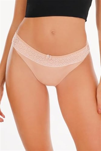 Sensu Kadın Lazer Kesim Dantelli Slip Külot 3Lü Paket Set - Kts3101