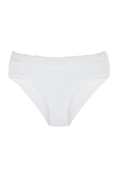 Sensu Kadın Organik Bambu Kumaş Beli Dantelli Slip Külot 5Li Paket Set - Kts3081