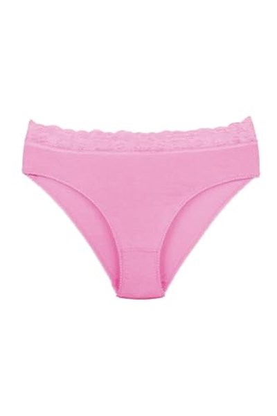 Sensu Kadın Organik Bambu Kumaş Beli Dantelli Slip Külot 5Li Paket Set - Kts3081