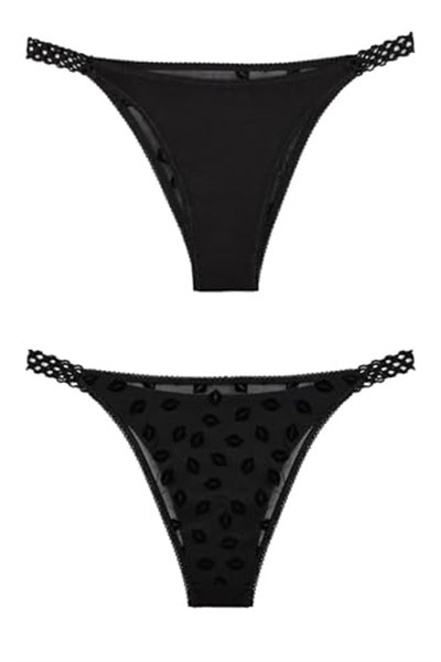 Sensu Kadın Tül Detaylı Slip Külot 5Li Paket - Kts4009Tül-3-Model1