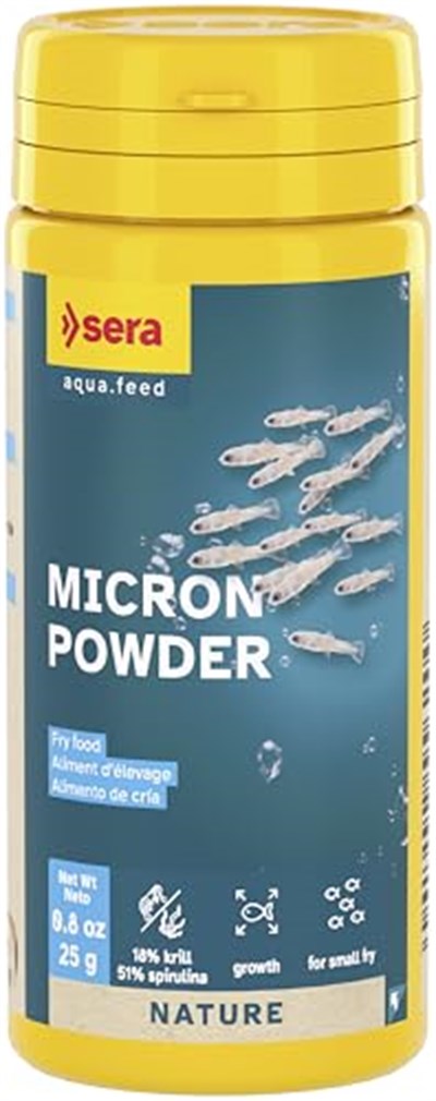 sera Micron Nature 50 ml (25 g) – Zoo (%18 krill) ve fitoplankton (%51 spirulina), genç balık yemi veya mercan yemi ve midye yemi veya karidesli