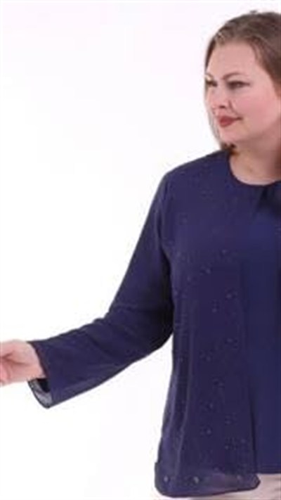 SERAY KADIN ÖNÜ TAŞLI ŞİFON ABİYE BLUZ