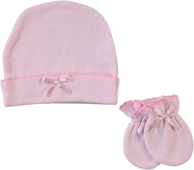 Sevi Bebe Şapka Eldiven Takım-Pembe