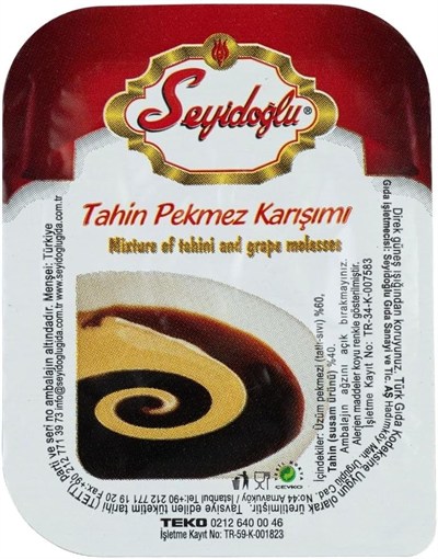 Seyidoğlu Tahin Pekmez Karışımı, Geleneksel, 15gr x 100 Adet Paket, Cam Kavanoz, Kahvaltılık, 1.5 Kilogram