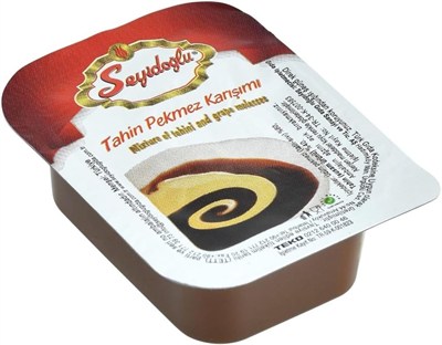 Seyidoğlu Tahin Pekmez Karışımı, Geleneksel, 15gr x 100 Adet Paket, Cam Kavanoz, Kahvaltılık, 1.5 Kilogram
