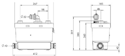 SFA 0008 SaniVite ev pompası, beyaz