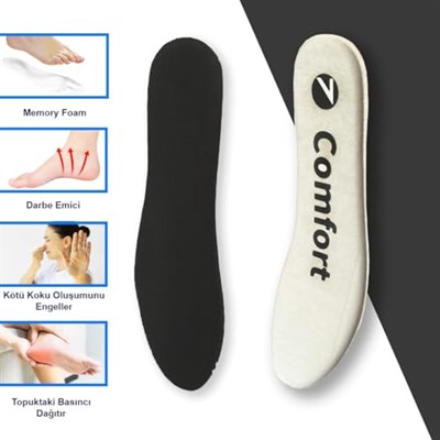 SG01 | Yumuşak Memory Foam Hafızalı, Günlük Ayakkabı Tabanı, Darbe Emici, Konforlu Iç Tabanlık