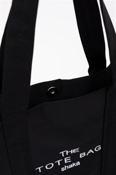 SHAKA U45 Çıt Çıt Kapatmalı The Tote Bag Işlemeli Kanvas Kumaş Günlük Kadın Kol Ve Omuz Çantası 25x30