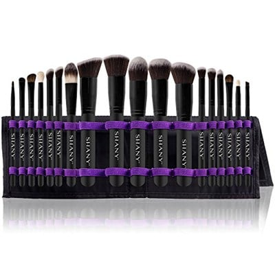 SHANY Artisans Easel – Elite Cosmetics Fırça Koleksiyonu, Komple Kabuki Makyaj Fırçası Seti, Ayaklı Dönüştürülebilir Fırça Tutuculu, 18 parça